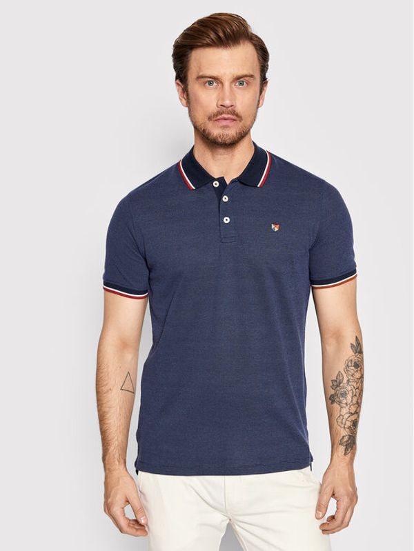 Jack&Jones PREMIUM Jack&Jones PREMIUM Тениска с яка и копчета Bluwin 12169064 Тъмносин Regular Fit