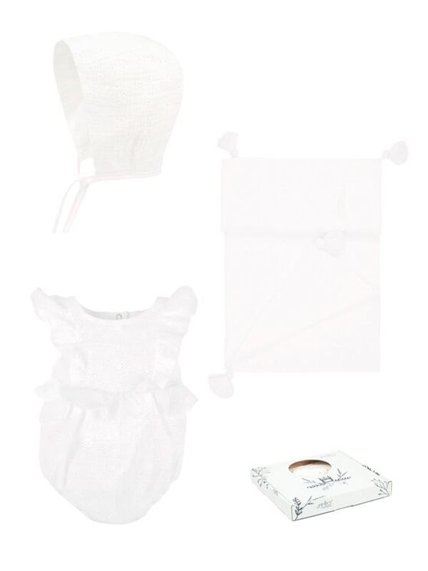 Jamiks Jamiks Бебешки гащеризон без стъпала ALICJA JLF178 Бял