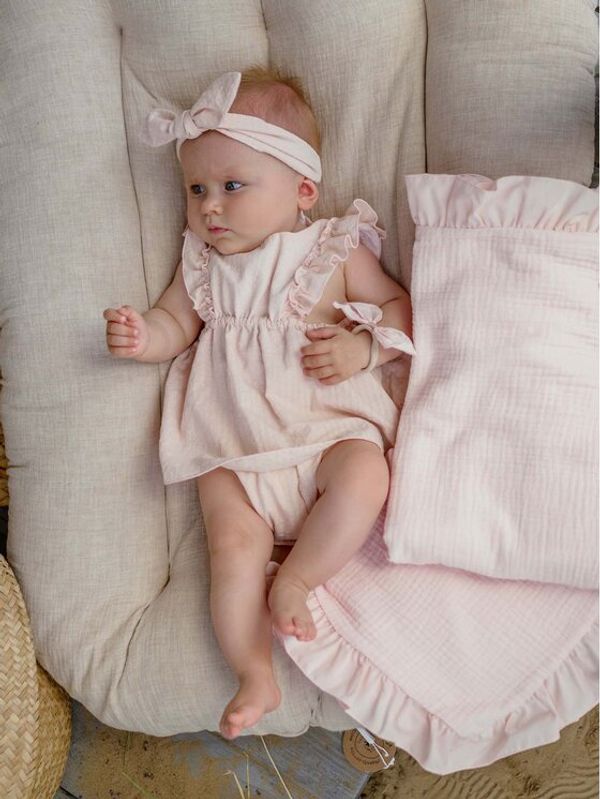 Jamiks Jamiks Бебешки гащеризон без стъпала CRYSTAL JLF050 Розов