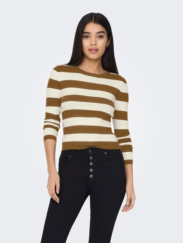 JDY JDY Пуловер 15277223 Кафяв Regular Fit