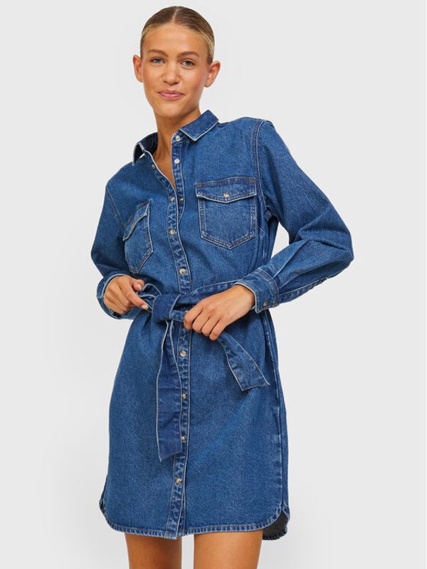 JJXX JJXX Дънкова рокля Thalia 12213785 Син Regular Fit