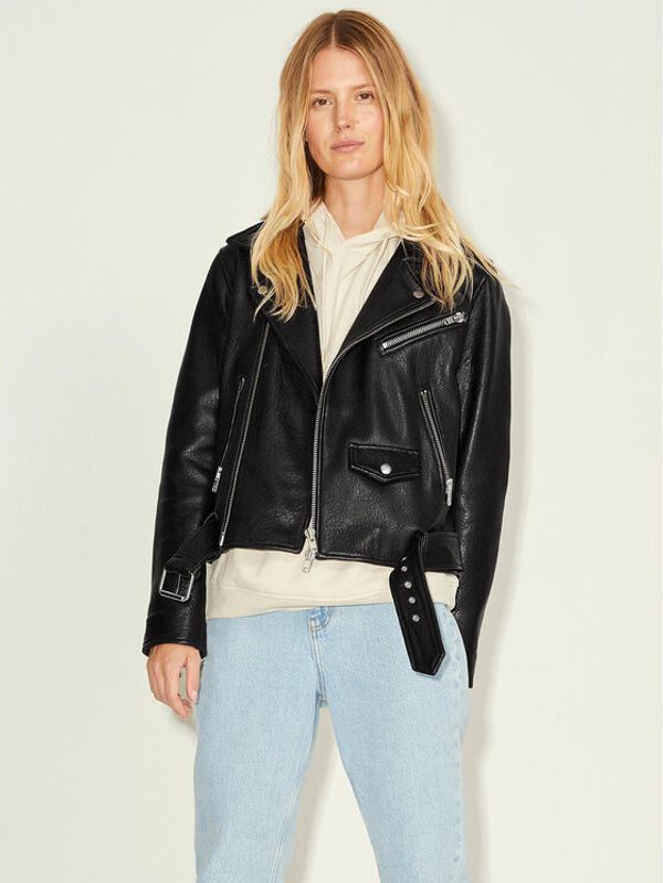 JJXX JJXX Кожено яке 12200286 Черен Regular Fit