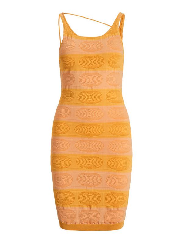 JJXX JJXX Плетена рокля 12233570 Оранжев Slim Fit