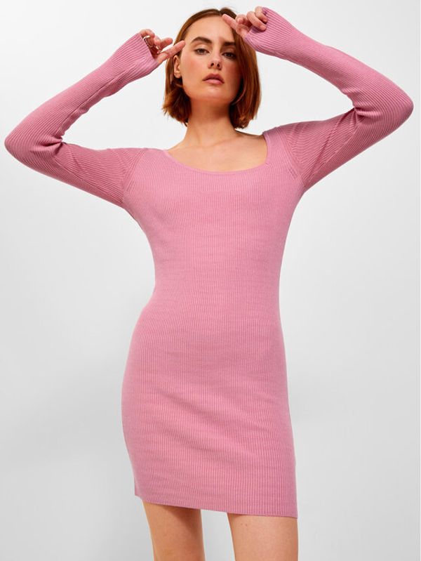 JJXX JJXX Плетена рокля 12243111 Розов Tight Fit
