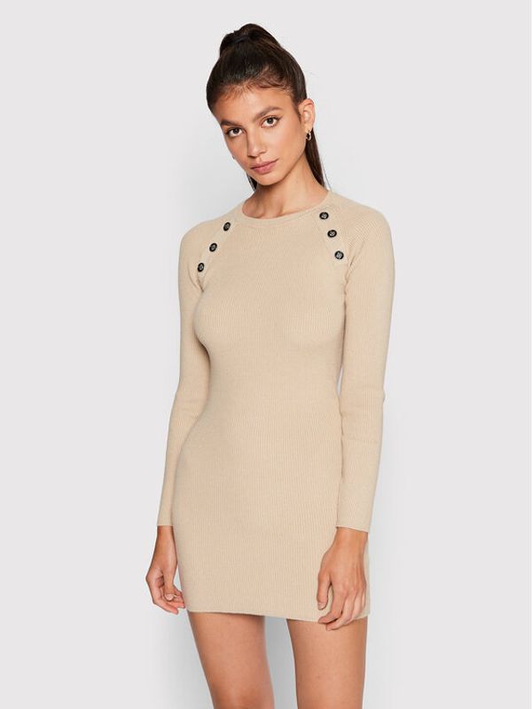 John Richmond John Richmond Плетена рокля Mazima RWA22326VE Бежов Slim Fit