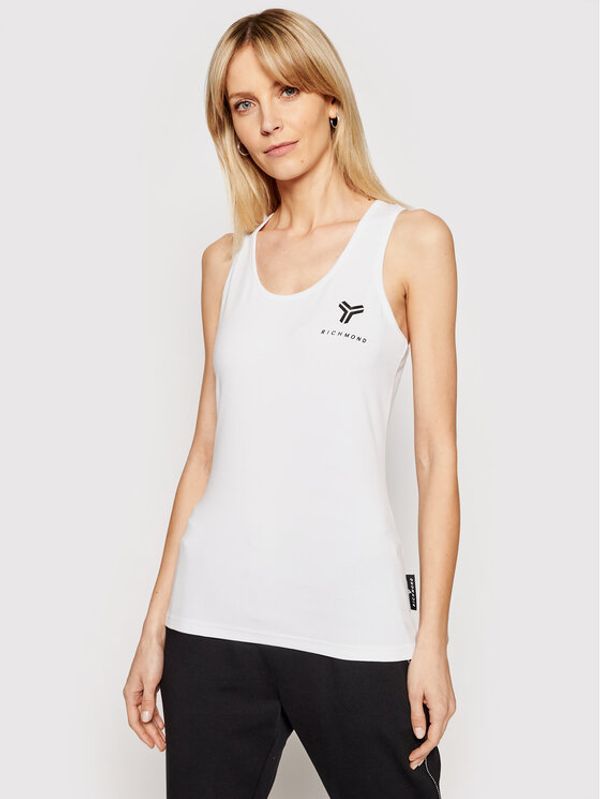 John Richmond John Richmond топ Singlet Taimulo UWP21016CN Бял Slim Fit