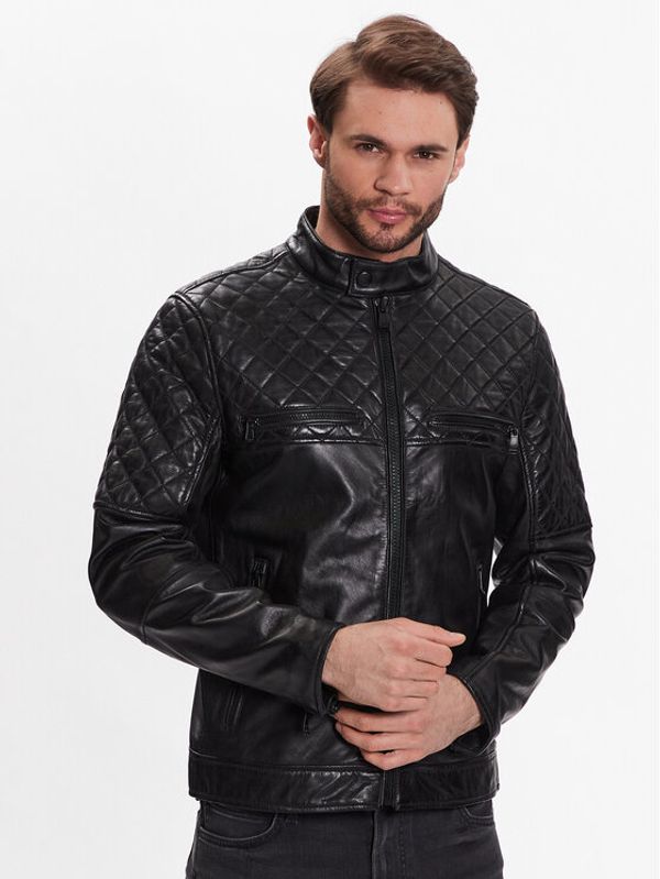 JOOP! Jeans JOOP! Jeans Кожено яке 80000241 Черен Regular Fit