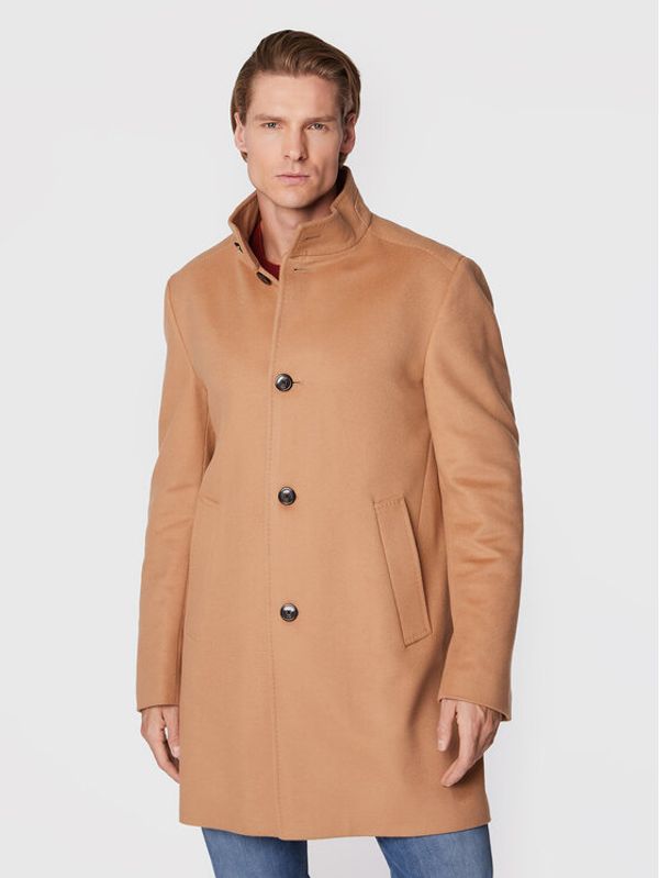 JOOP! JOOP! Вълнено палто 17 JC-21Maron 30033056 Бежов Regular Fit