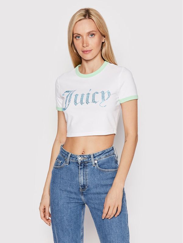 Juicy Couture Juicy Couture Тишърт Ringer JCWS122080 Бял Slim Fit