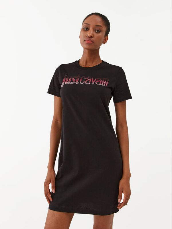 Just Cavalli Just Cavalli Ежедневна рокля 75PAOE00 Черен Regular Fit
