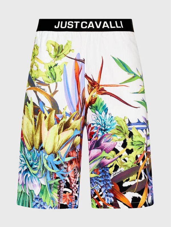Just Cavalli Just Cavalli Спортни шорти 74OBD38F Бял Regular Fit