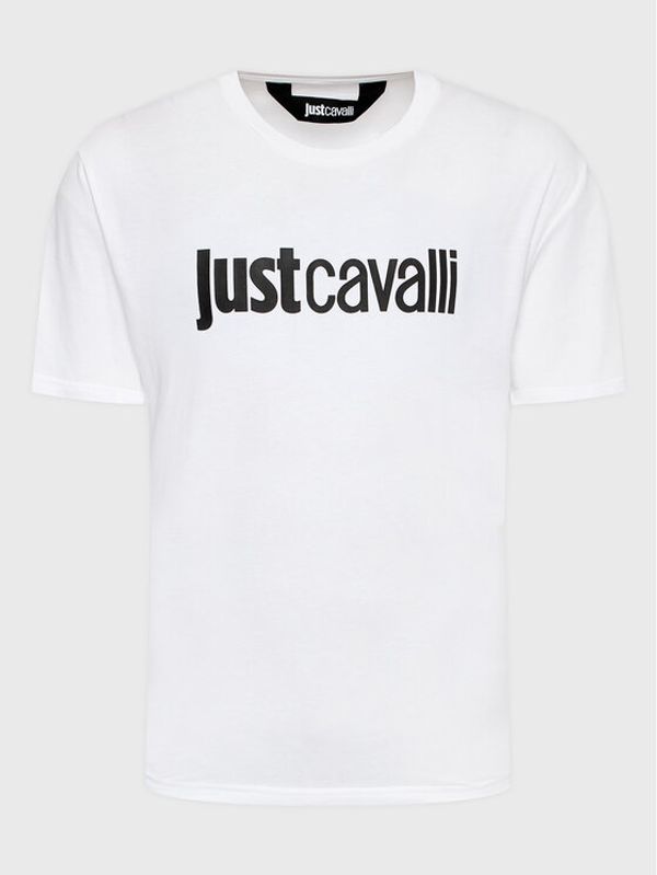 Just Cavalli Just Cavalli Тишърт 74OBHG00 Бял Regular Fit