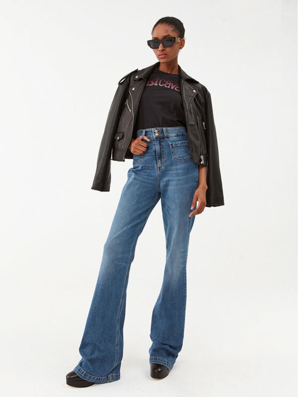 Just Cavalli Just Cavalli Тишърт 75PAHE00 Черен Regular Fit