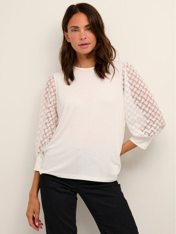 Kaffe Kaffe Блуза Becca 10506942 Бял Regular Fit