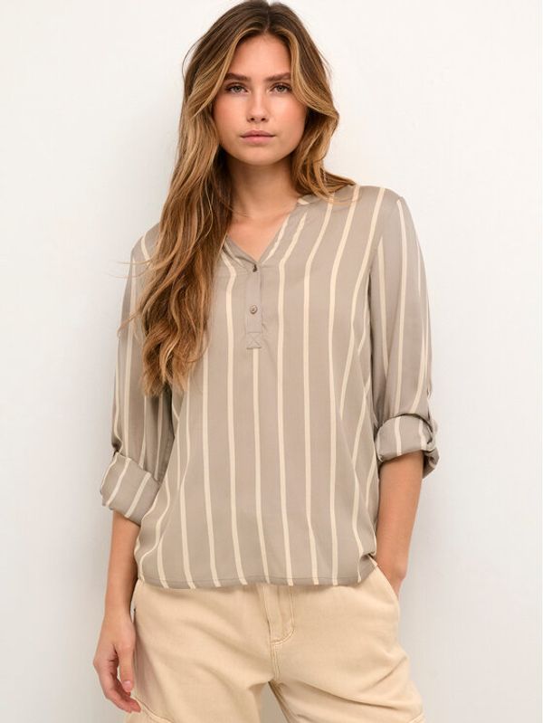 Kaffe Kaffe Блуза Stridy 10504279 Бежов Regular Fit