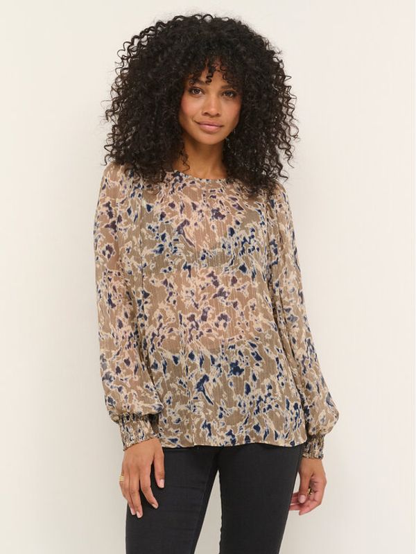 Kaffe Kaffe Блуза Sunda 10507108 Кафяв Regular Fit