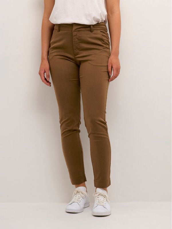 Kaffe Kaffe Чино панталони Lea 10505191 Кафяв Regular Fit