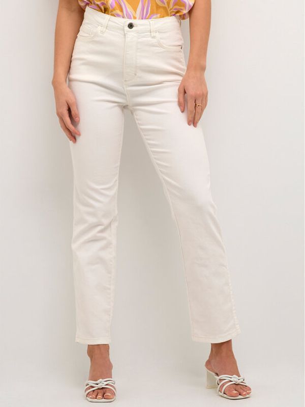 Kaffe Kaffe Дънки Zelina 10506341 Бял Straight Fit