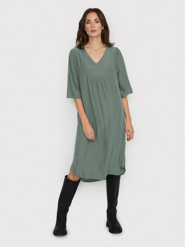 Kaffe Kaffe Ежедневна рокля Kajojo 10506731 Зелен Relaxed Fit