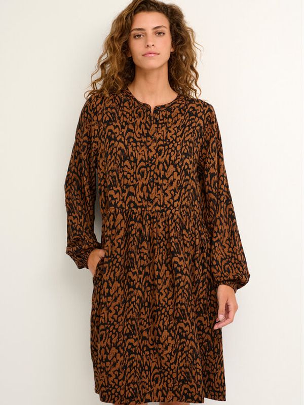 Kaffe Kaffe Ежедневна рокля Mira 10506807 Кафяв Regular Fit