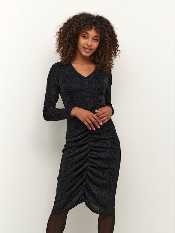 Kaffe Kaffe Коктейлна рокля Natja 10507093 Черен Slim Fit