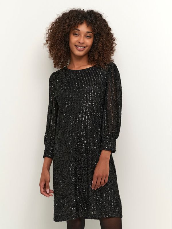 Kaffe Kaffe Коктейлна рокля Sille 10507044 Черен Loose Fit