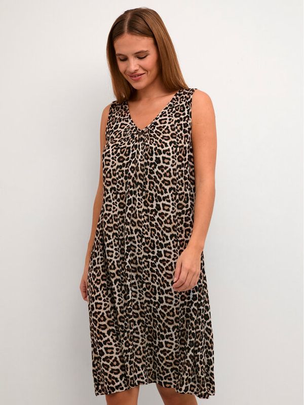 Kaffe Kaffe Лятна рокля Isolde Amber 10507515 Сив Shaped Fit