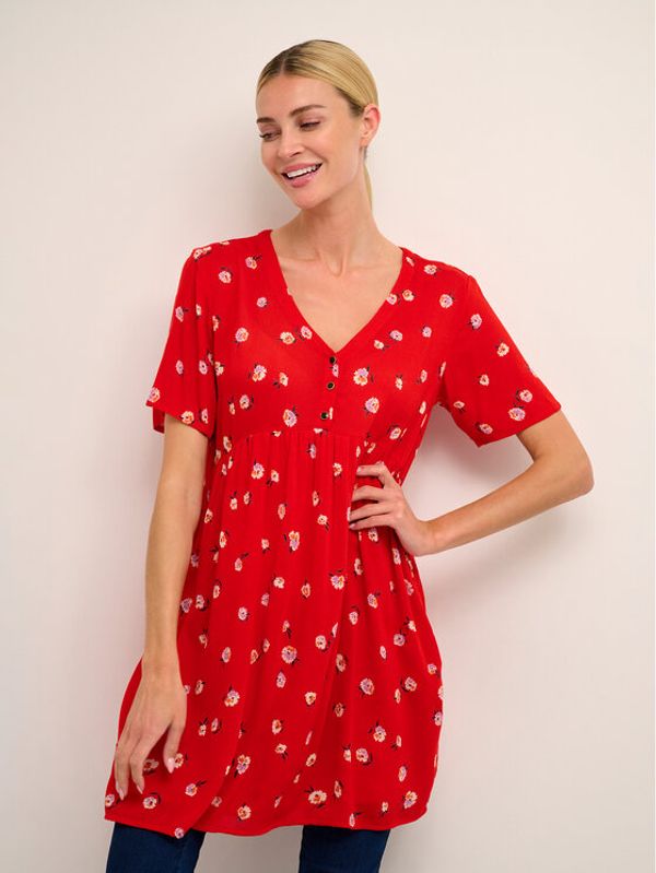Kaffe Kaffe Лятна рокля Tara 10507421 Червен A-Line Fit