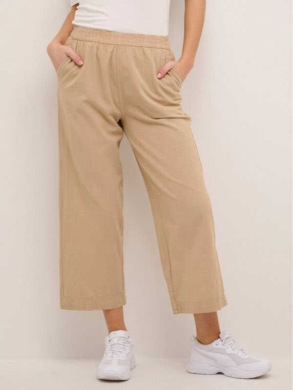 Kaffe Kaffe Панталони тип кюлоти Naya 10507418 Бежов Relaxed Fit