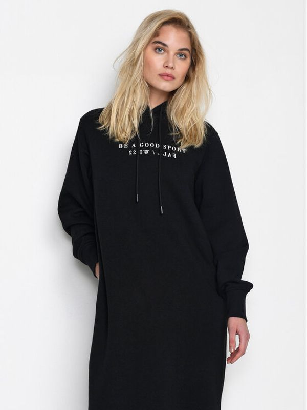 Kaffe Kaffe Плетена рокля Dorim 10506848 Черен Loose Fit