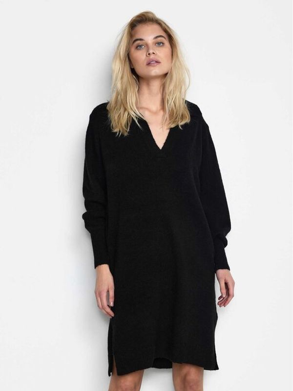 Kaffe Kaffe Плетена рокля Wendy 10506869 Черен Relaxed Fit