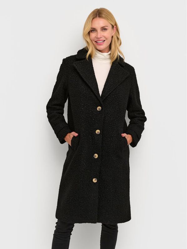 Kaffe Kaffe Преходно палто Anne 10506924 Черен Regular Fit