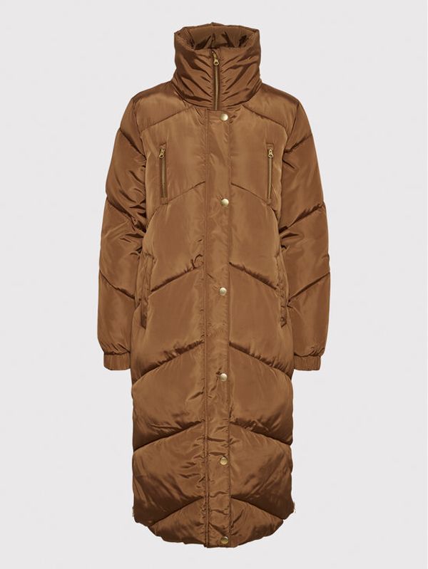 Kaffe Kaffe Пухено яке Lindsay 10504571 Кафяв Regular Fit