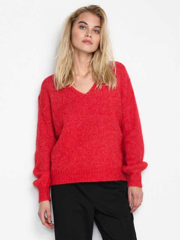 Kaffe Kaffe Пуловер Sarla 10506829 Червен Loose Fit
