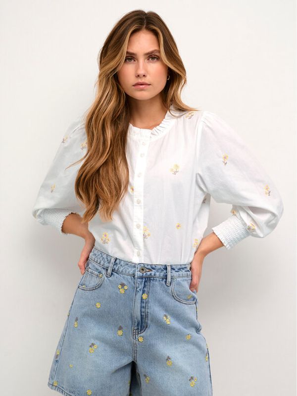 Kaffe Kaffe Риза Nanni 10507511 Бял Regular Fit