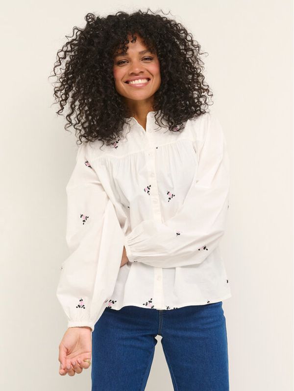 Kaffe Kaffe Риза Tores 10507142 Бял Regular Fit