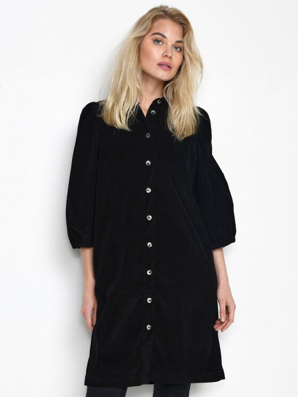 Kaffe Kaffe Рокля тип риза Kaeva Corduroy 10506785 Черен Regular Fit