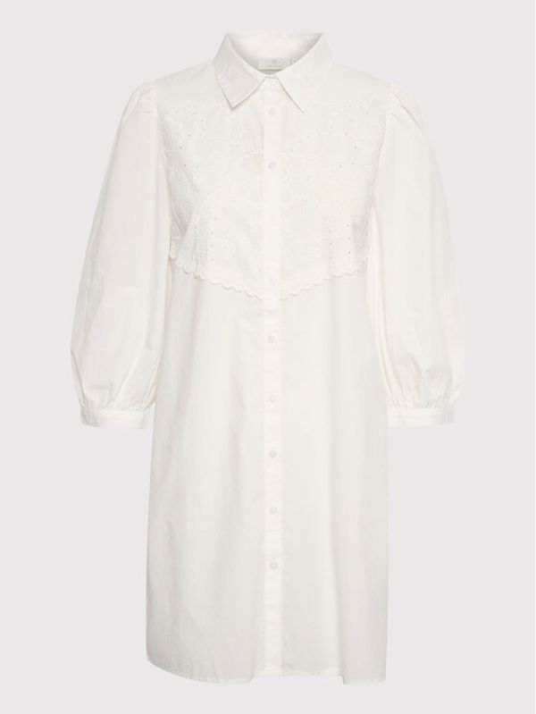 Kaffe Kaffe Рокля тип риза Nalia 10506676 Бял Regular Fit