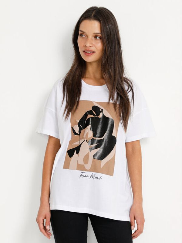 Kaffe Kaffe Тишърт Dora 10506588 Бял Regular Fit