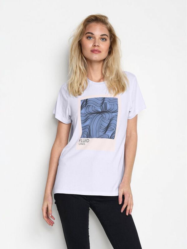 Kaffe Kaffe Тишърт Kario 10506852 Бял Regular Fit