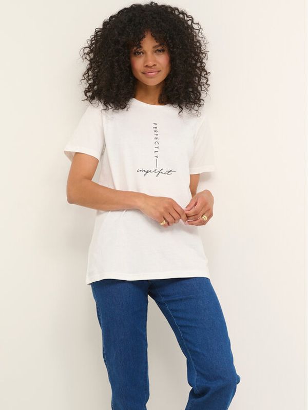 Kaffe Kaffe Тишърт Nia 10507087 Бял Regular Fit