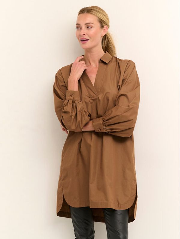 Kaffe Kaffe Туника Shina 10506782 Кафяв Relaxed Fit