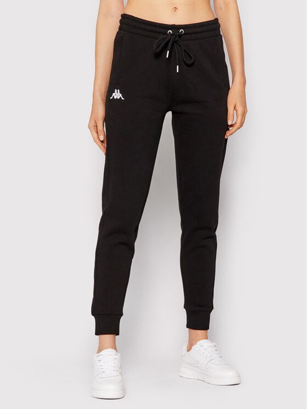 Kappa Kappa Долнище анцуг 708278 Черен Slim Fit