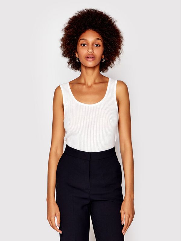 Karen by Simonsen Karen by Simonsen топ Una 10103976 Бял Slim Fit