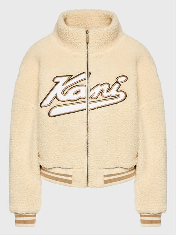 Karl Kani Karl Kani Преходно яке Varsity Teddy 6181134 Бежов Relaxed Fit
