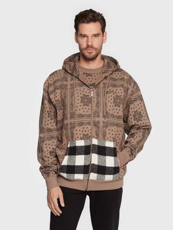 Karl Kani Karl Kani Суитшърт Chest Signature Patchwork Paisley 6022758 Кафяв Relaxed Fit