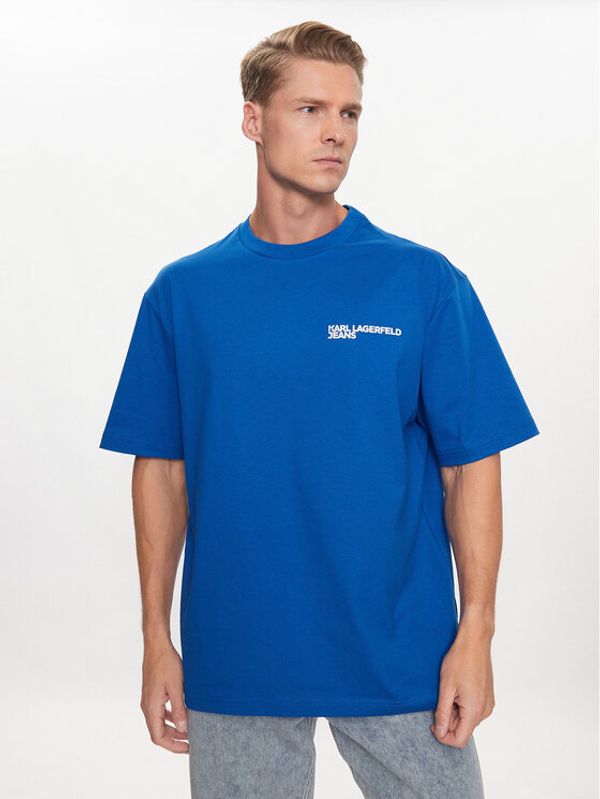 Karl Lagerfeld Jeans Karl Lagerfeld Jeans Тишърт Logo 231D1704 Син Relaxed Fit