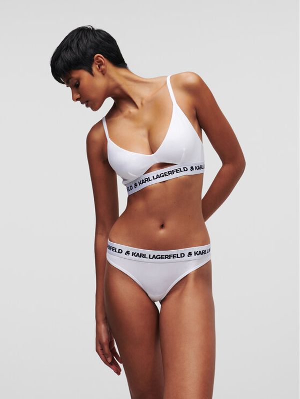 KARL LAGERFELD KARL LAGERFELD Бикини тип прашка Logo 211W2110 Бял
