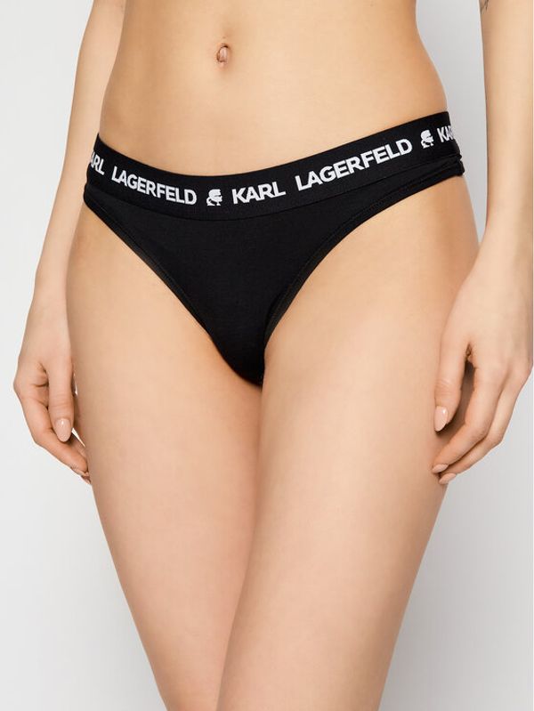 KARL LAGERFELD KARL LAGERFELD Бикини тип прашка Logo 211W2110 Черен