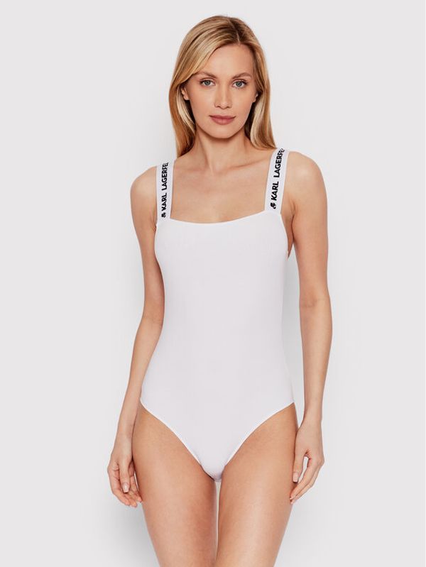 KARL LAGERFELD KARL LAGERFELD Боди 220W2100 Бял Slim Fit